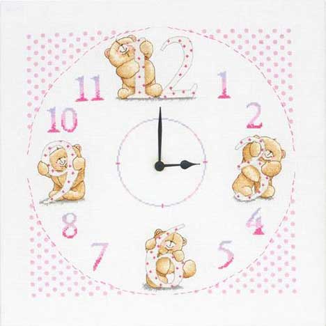 Forever Friends Cross Stitch Clock Kit